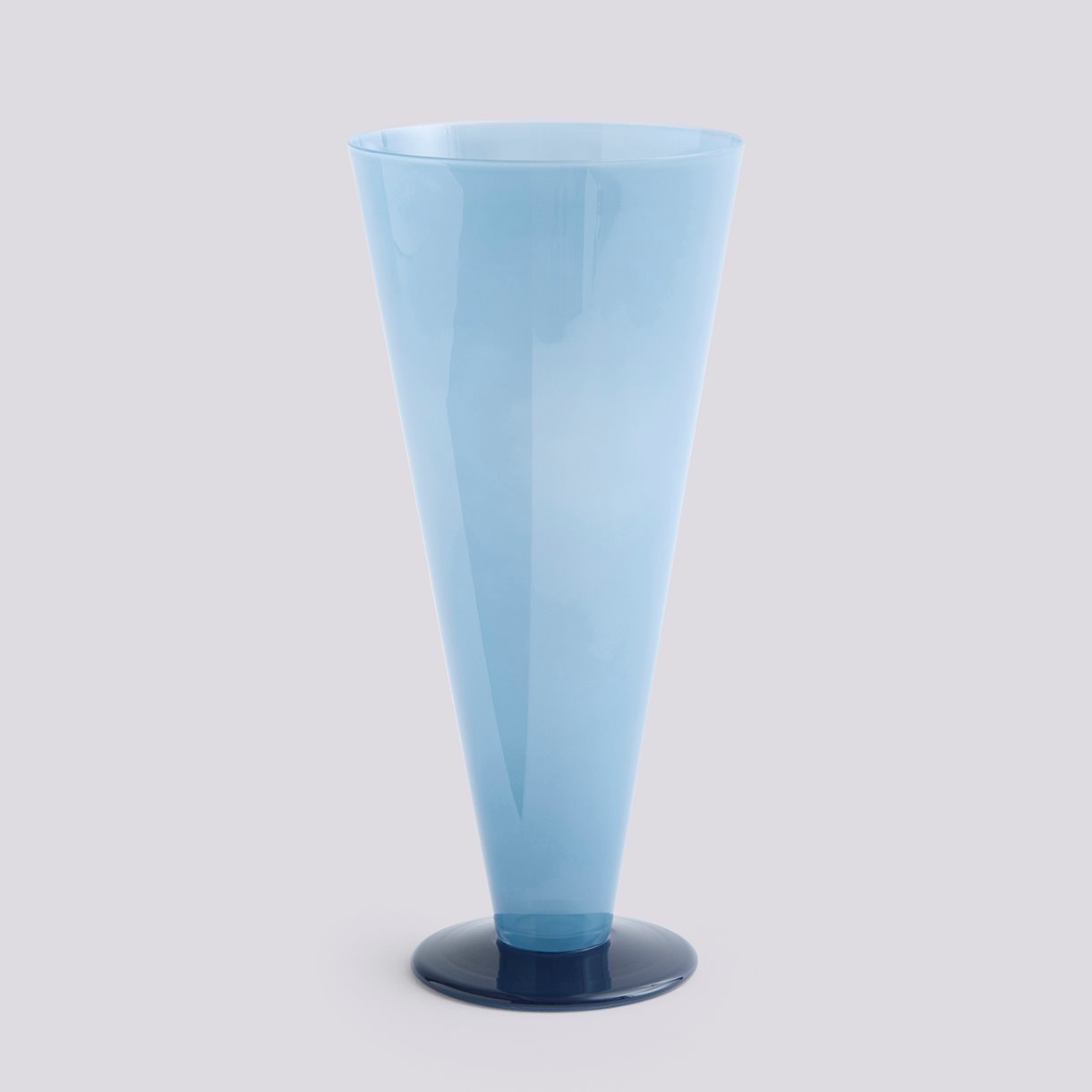  Conical Vase-Large-Petrol blue and dark blue
