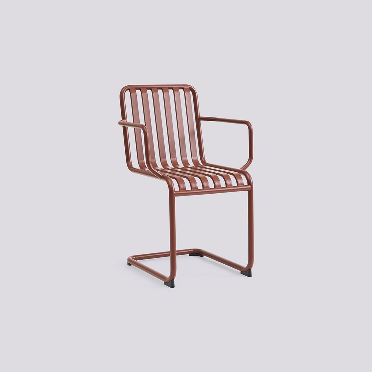  Palissade Cantilever Armchair-Iron red powder coated steel
