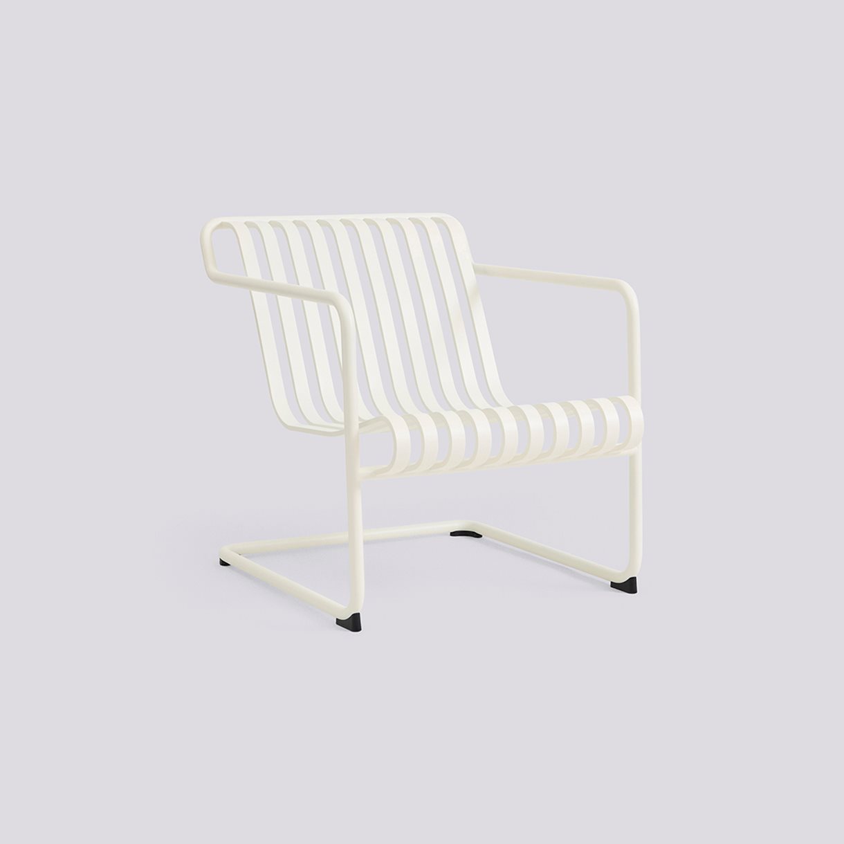  Palissade Cantilever Lounge Chair Low-Cream white powder coated steel