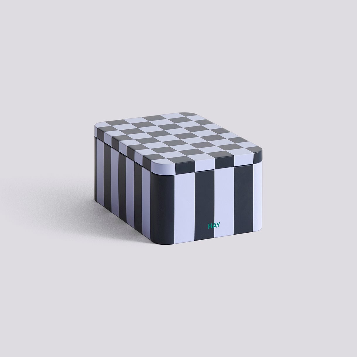 Tin Container-Small-Dark blue and lavender