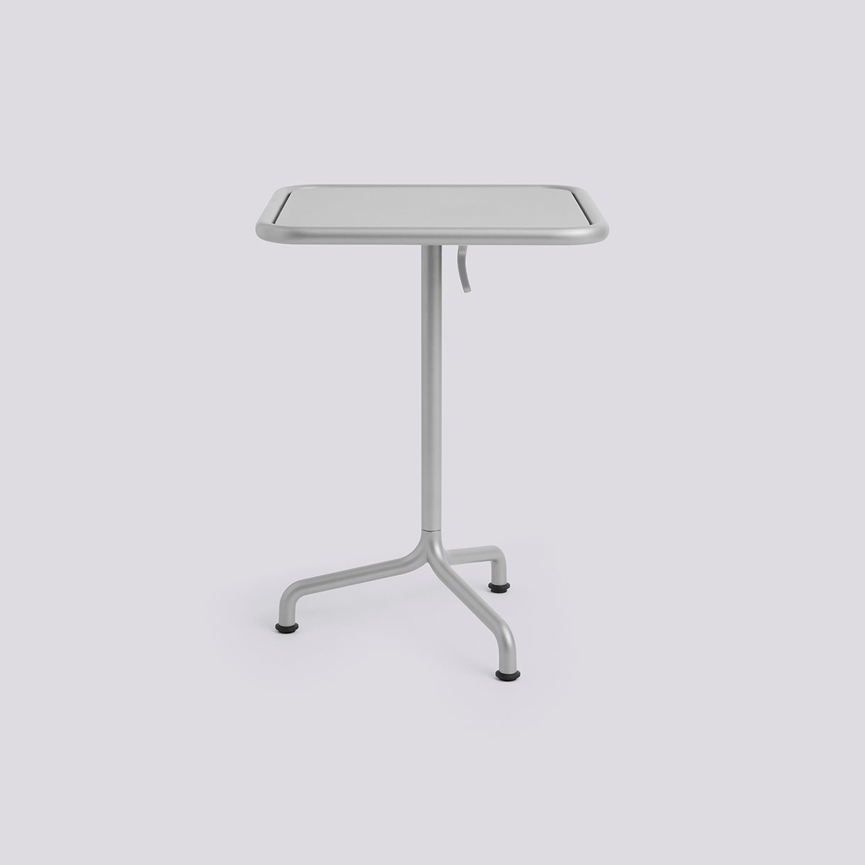  Deville Table Silver grey powder coated aluminium frame-L55 x W55 x H74-Silver grey powder coated steel tabletop