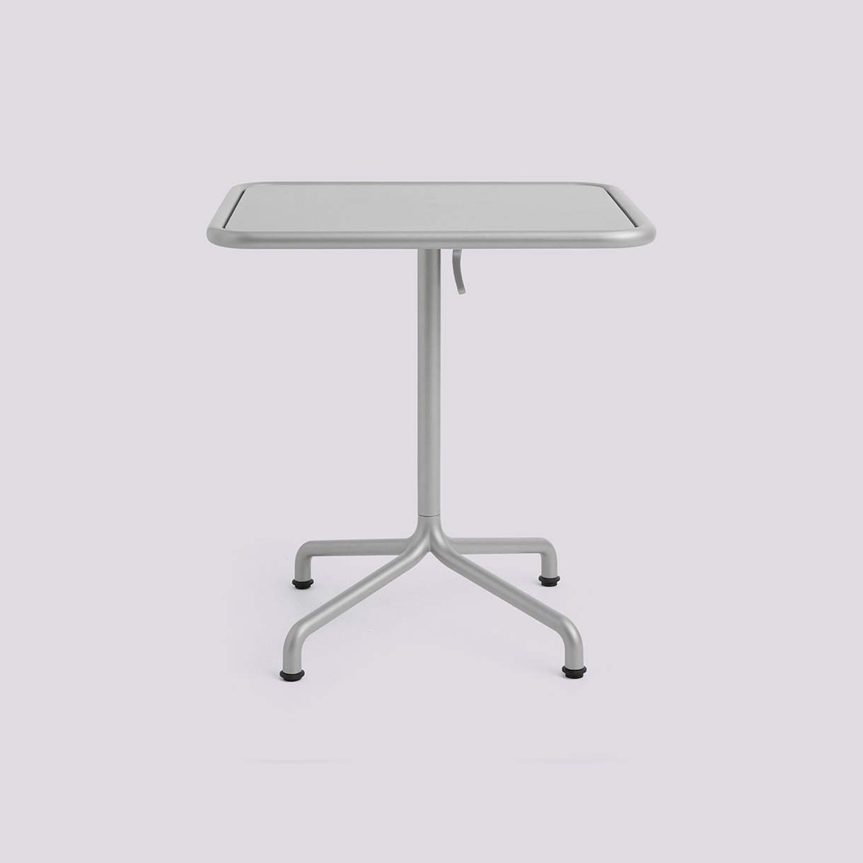 Deville Table Silver grey powder coated aluminium frame-L60 x W70 x H74-Silver grey powder coated steel tabletop