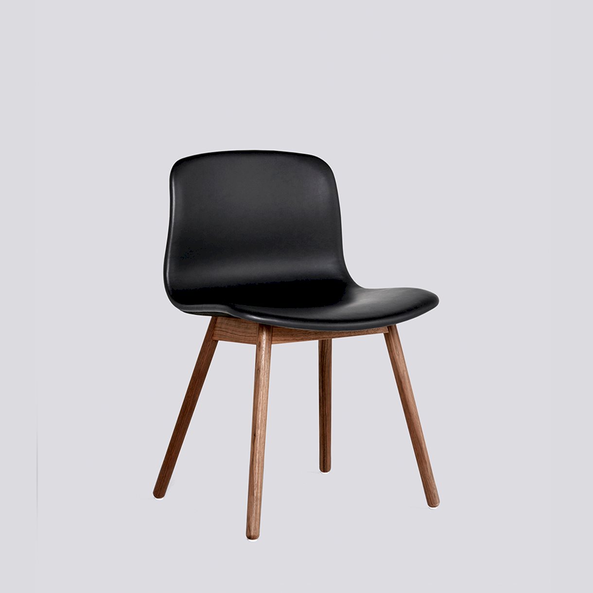  AAC13 Water-based lacquered solid walnut 4 leg base Standard glider-Full upholstery-Sense-Black