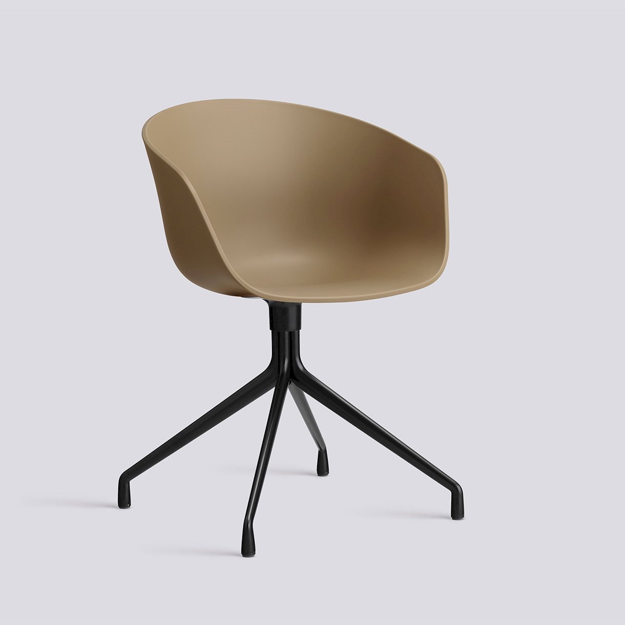  AAC20 Black powder coated aluminium 4 star swivel base Standard glider-Clay 2.0 shell-None-None