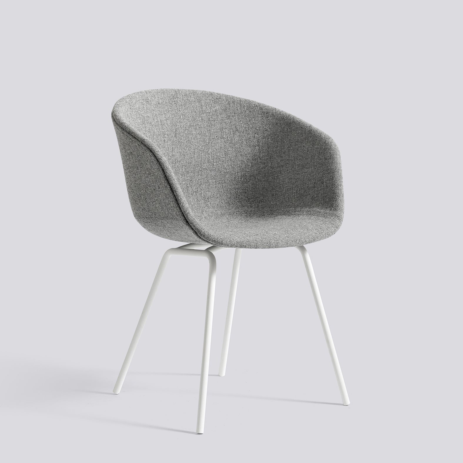 AAC27 White powder coated steel 4 leg base Standard glider-Full upholstery-Hallingdal-130