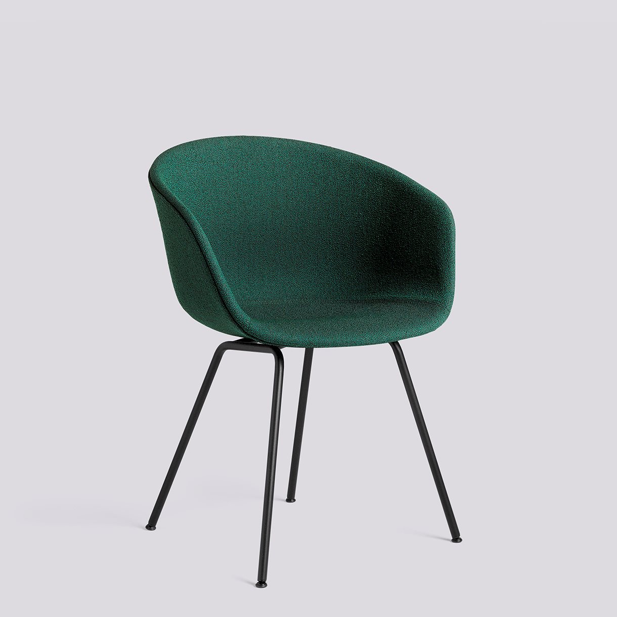 AAC27 Black powder coated steel 4 leg base Standard glider-Full upholstery-Olavi by HAY-16