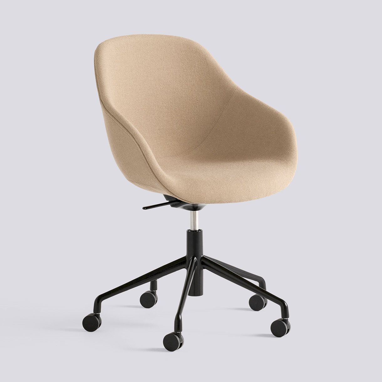  AAC155 Black powder coated aluminium 5 star swivel Tilt Gas lift Wheel base-Full upholstery-Hallingdal-224