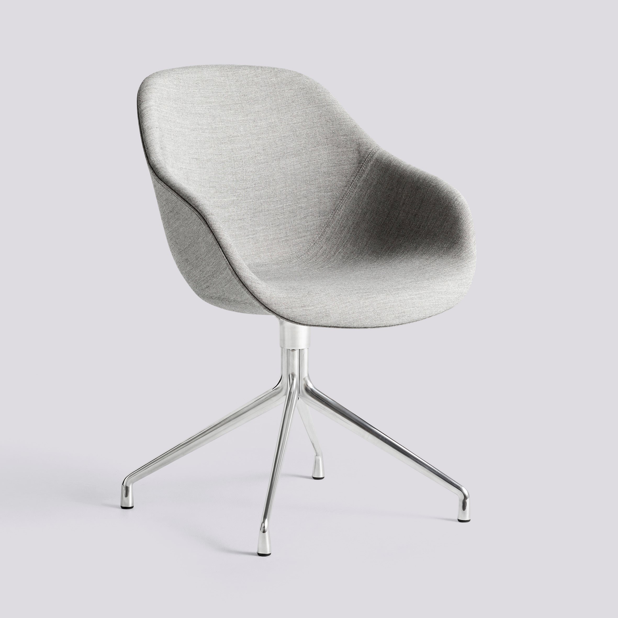  AAC121 Polished aluminium 4 star swivel base Standard glider-Full upholstery-Remix-133