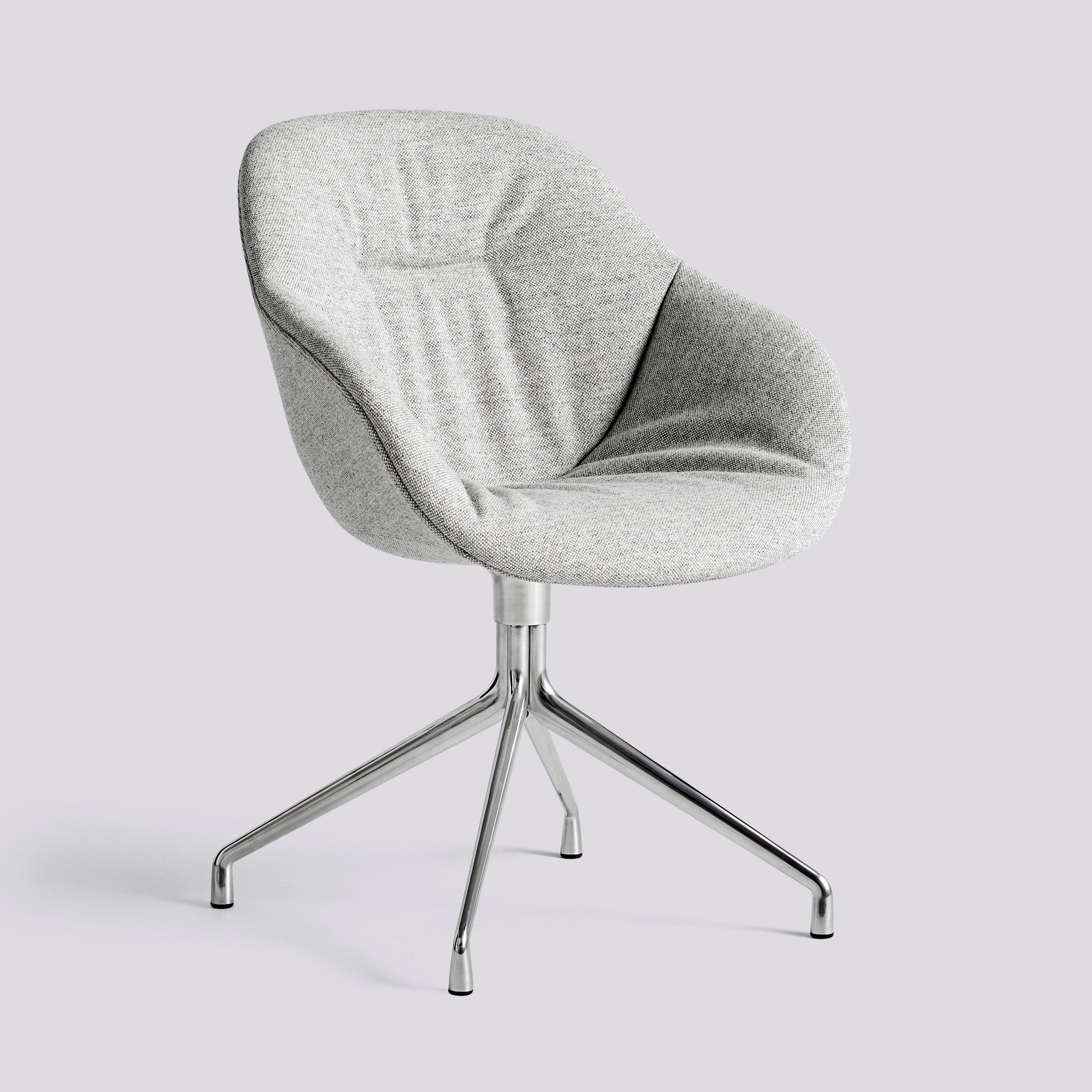 AAC121 Polished aluminium 4 star swivel base Standard glider-Soft Full upholstery-Hallingdal-116