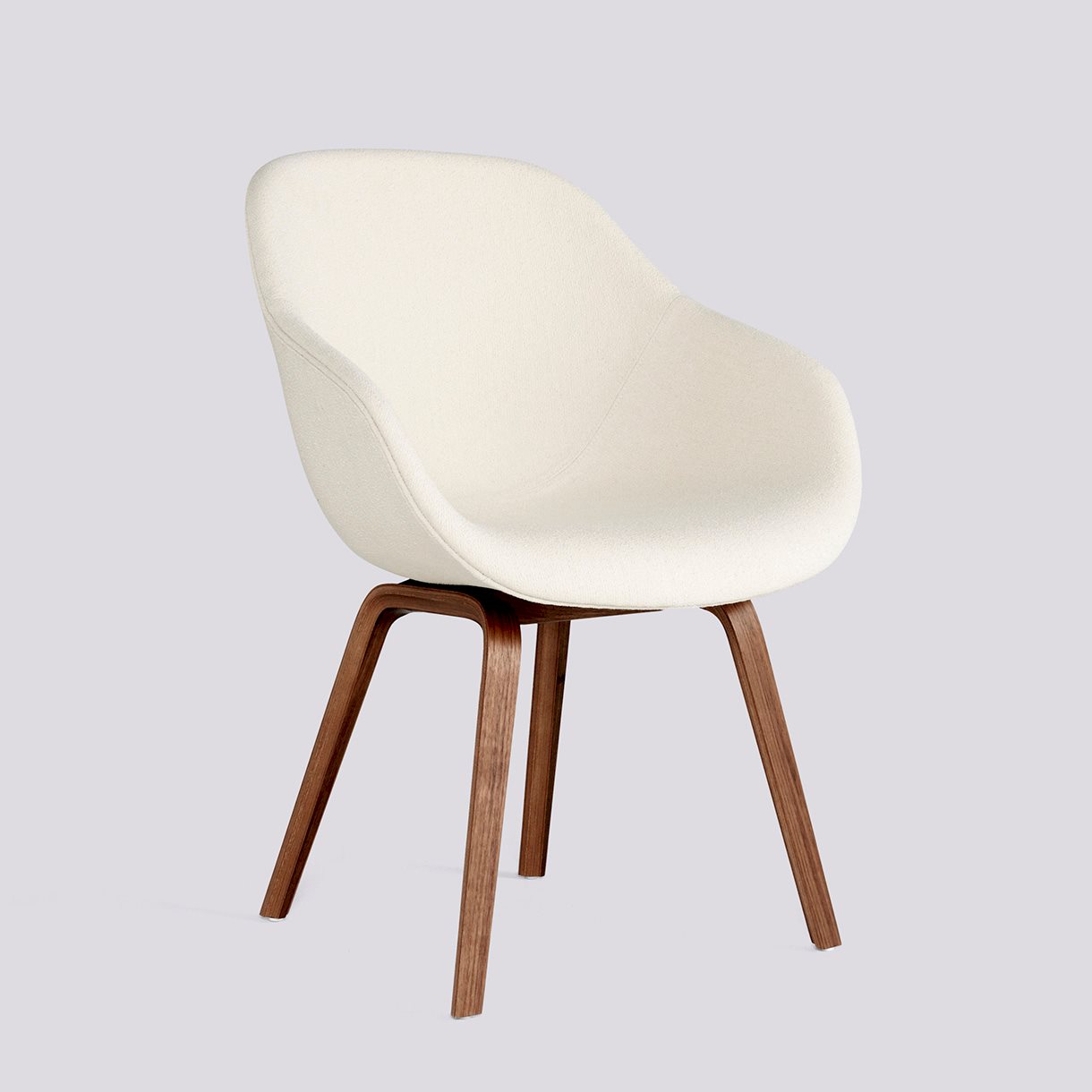AAC123 Water-based lacquered walnut 4 leg base Standard glider-Full upholstery-Olavi by HAY-01