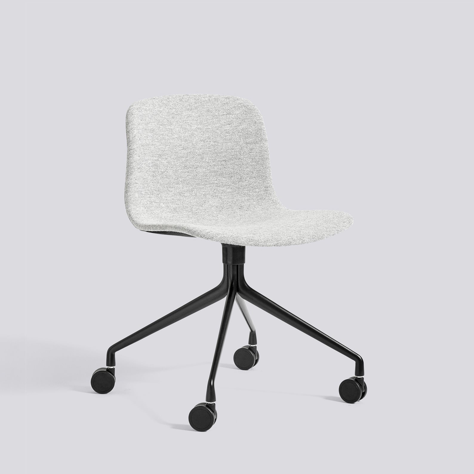 AAC15 Black powder coated aluminium 4 star swivel wheel base-Full upholstery-Hallingdal-116