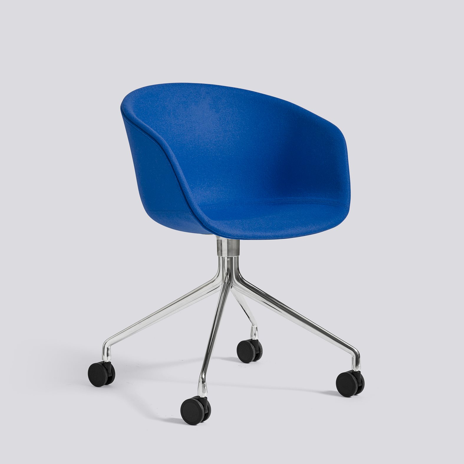 AAC25 Polished aluminium 4 star swivel wheel base-Full upholstery-Divina-756