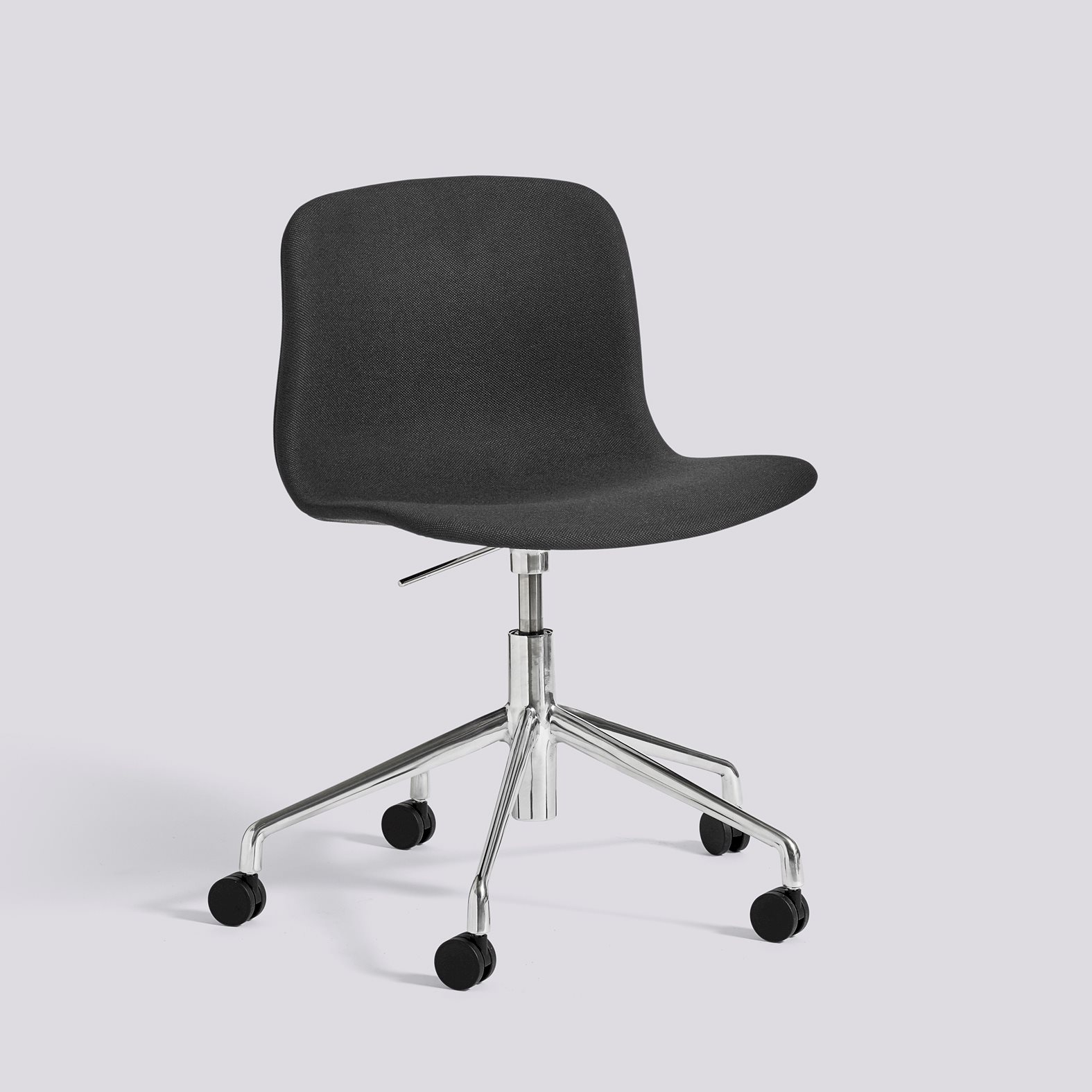  AAC51 Polished aluminium 5 star swivel Gas lift Wheel base-Full upholstery-Steelcut-190