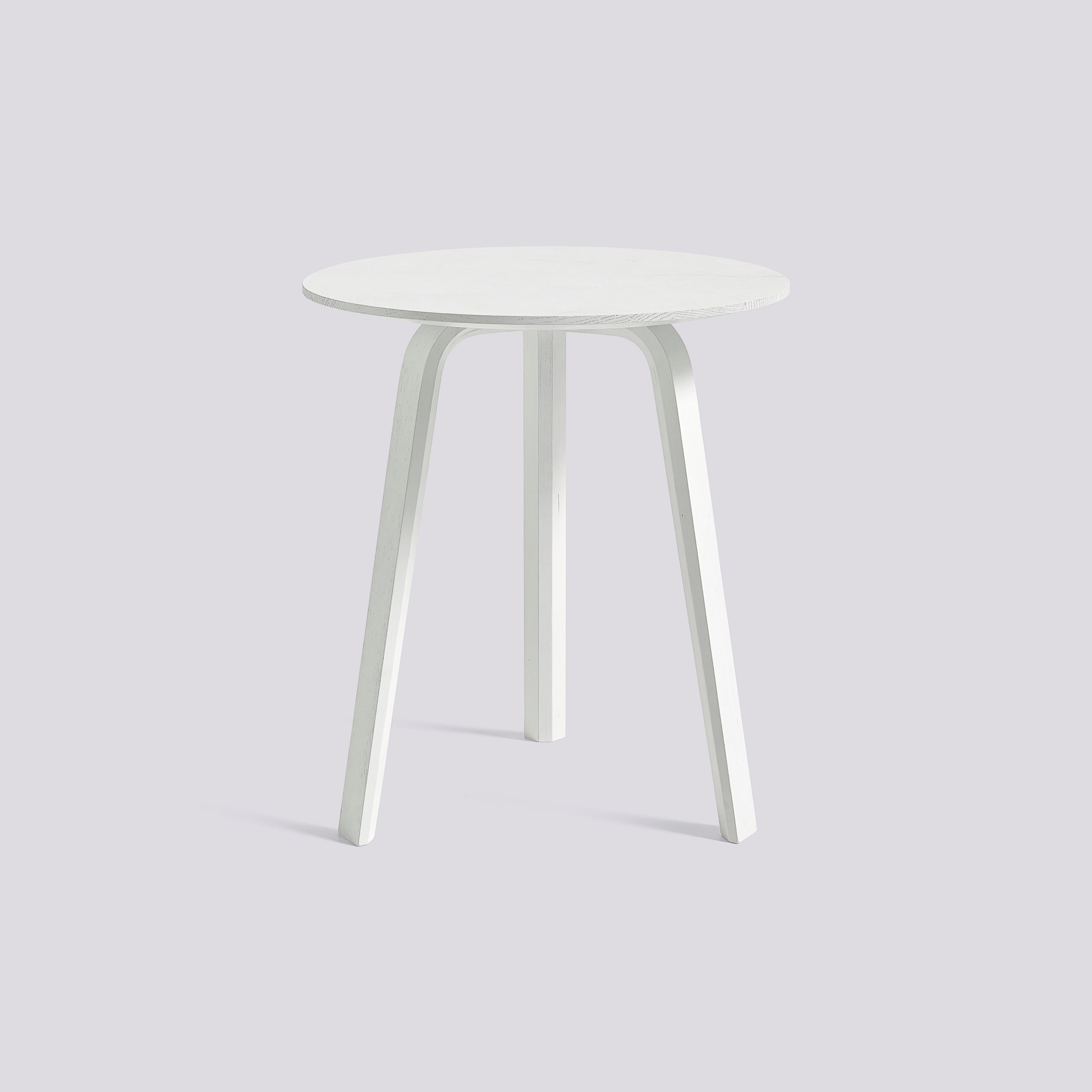 Bella Coffee-Ø45 x H49-White water-based lacquered solid oak tabletop and veneer legs