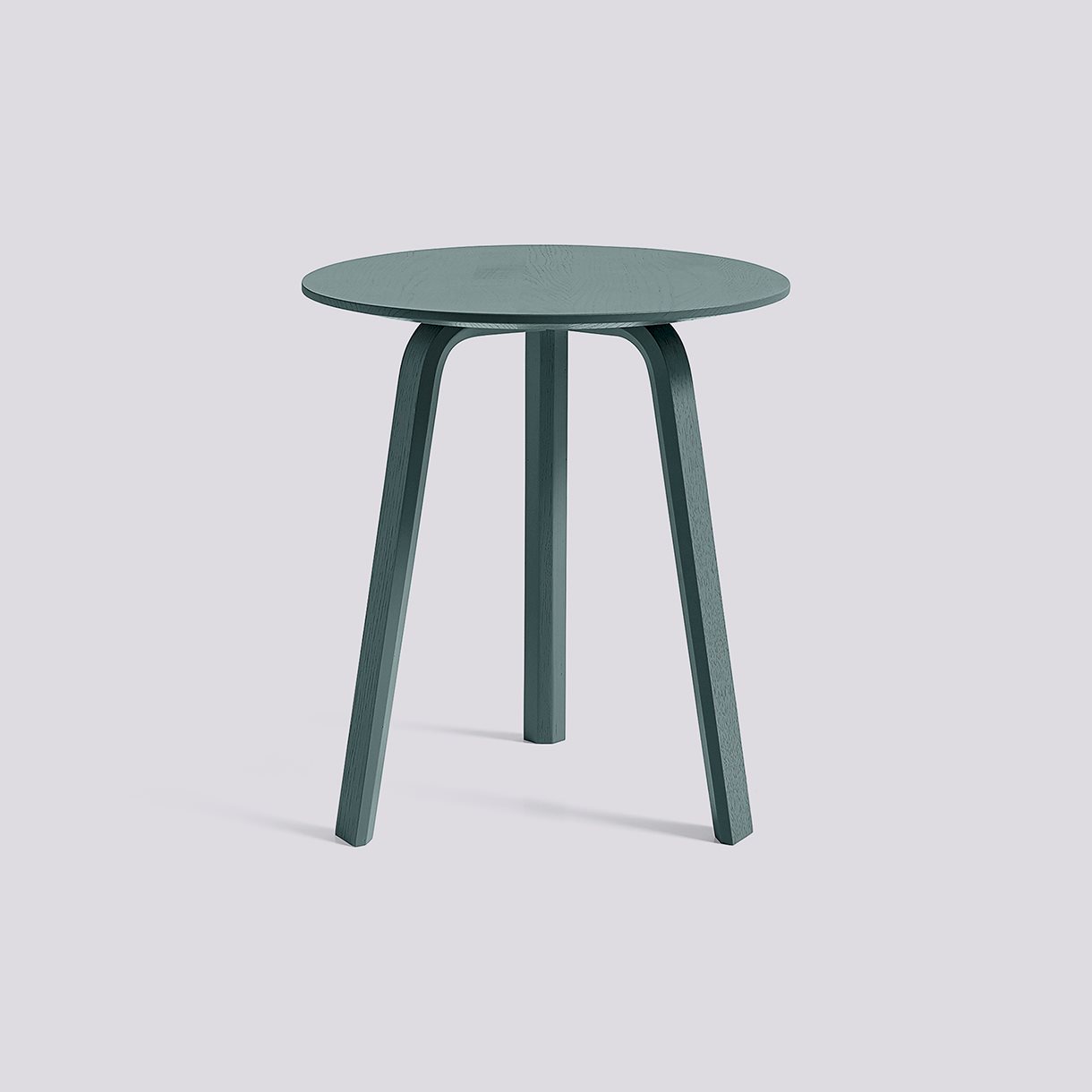  Bella Coffee-Ø45 x H49-Brunswick green water-based lacquered solid oak tabletop and veneer legs
