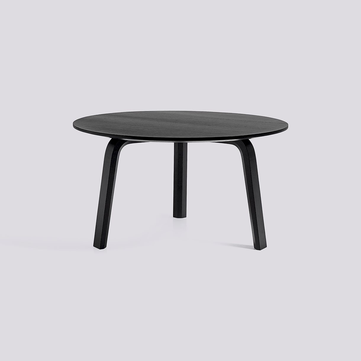  Bella Coffee-Ø60 x H32-Black water-based lacquered solid oak tabletop and veneer legs