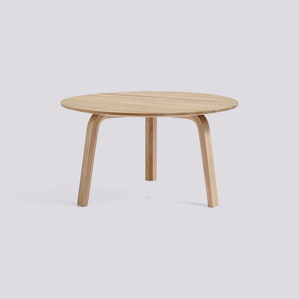 Bella Coffee-Ø60 x H32-Water-based lacquered solid oak tabletop and veneer legs