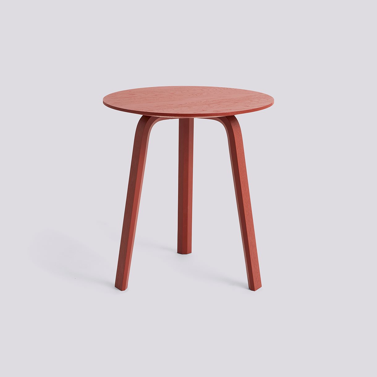 Bella Coffee-Ø45 x H49-Tile red water-based lacquered solid oak tabletop and veneer legs