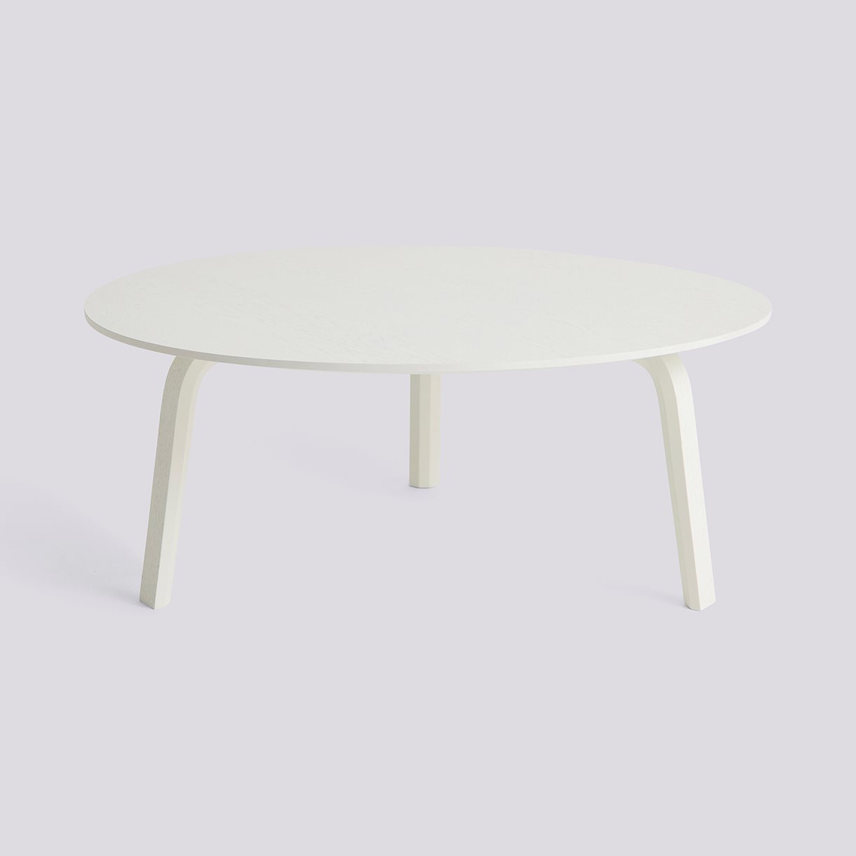Bella Coffee-Ø80 x H32-White water-based lacquered solid oak tabletop and veneer legs