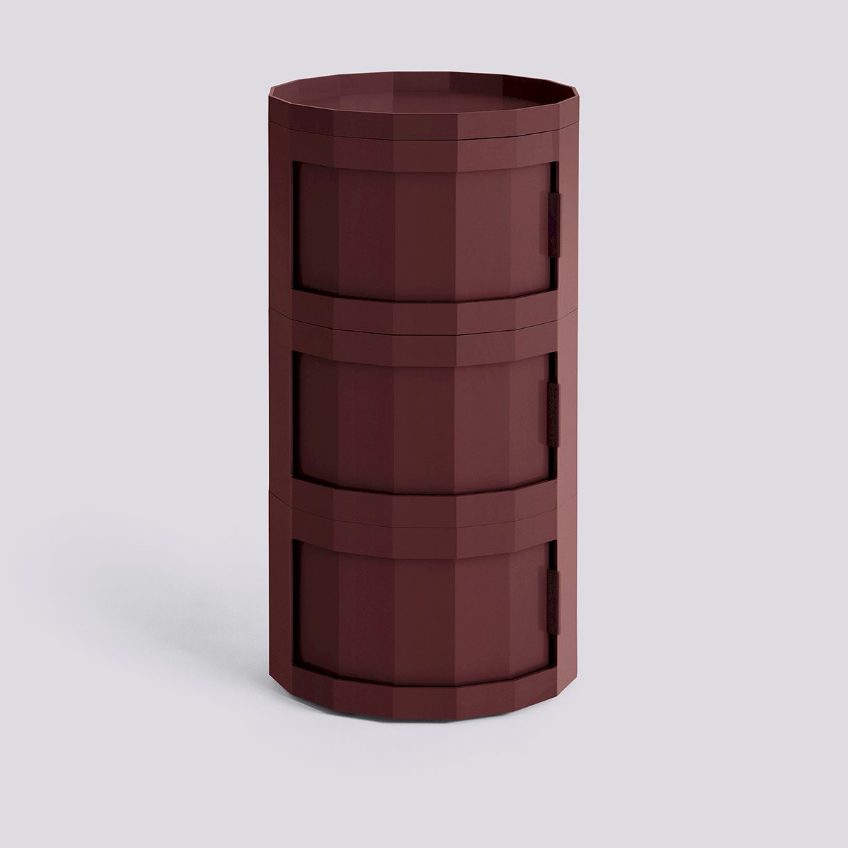  Facet Cabinet 30 incl. feet and castors Three doors-Burgundy