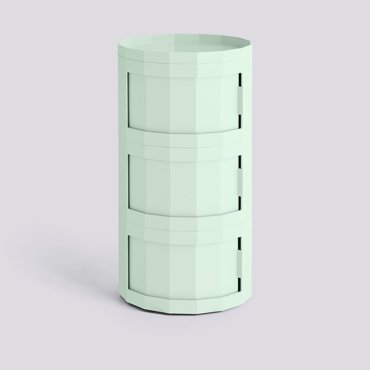  Facet Cabinet 30 incl. feet and castors Three doors-Soft mint