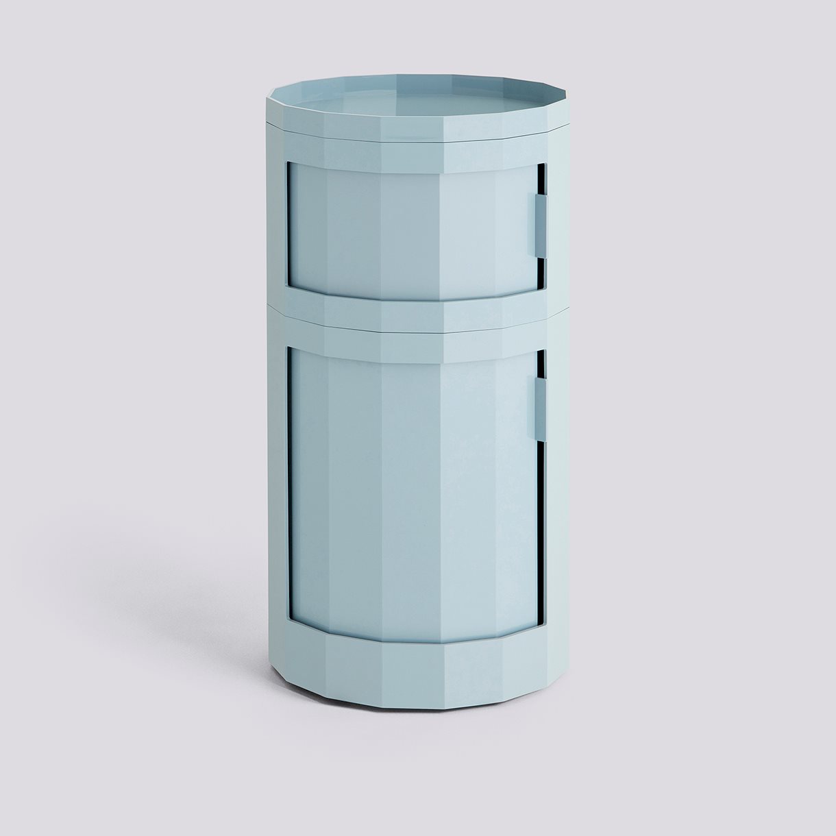  Facet Cabinet 110 incl. feet and castors 1 Large + 1 Small door-Misty blue