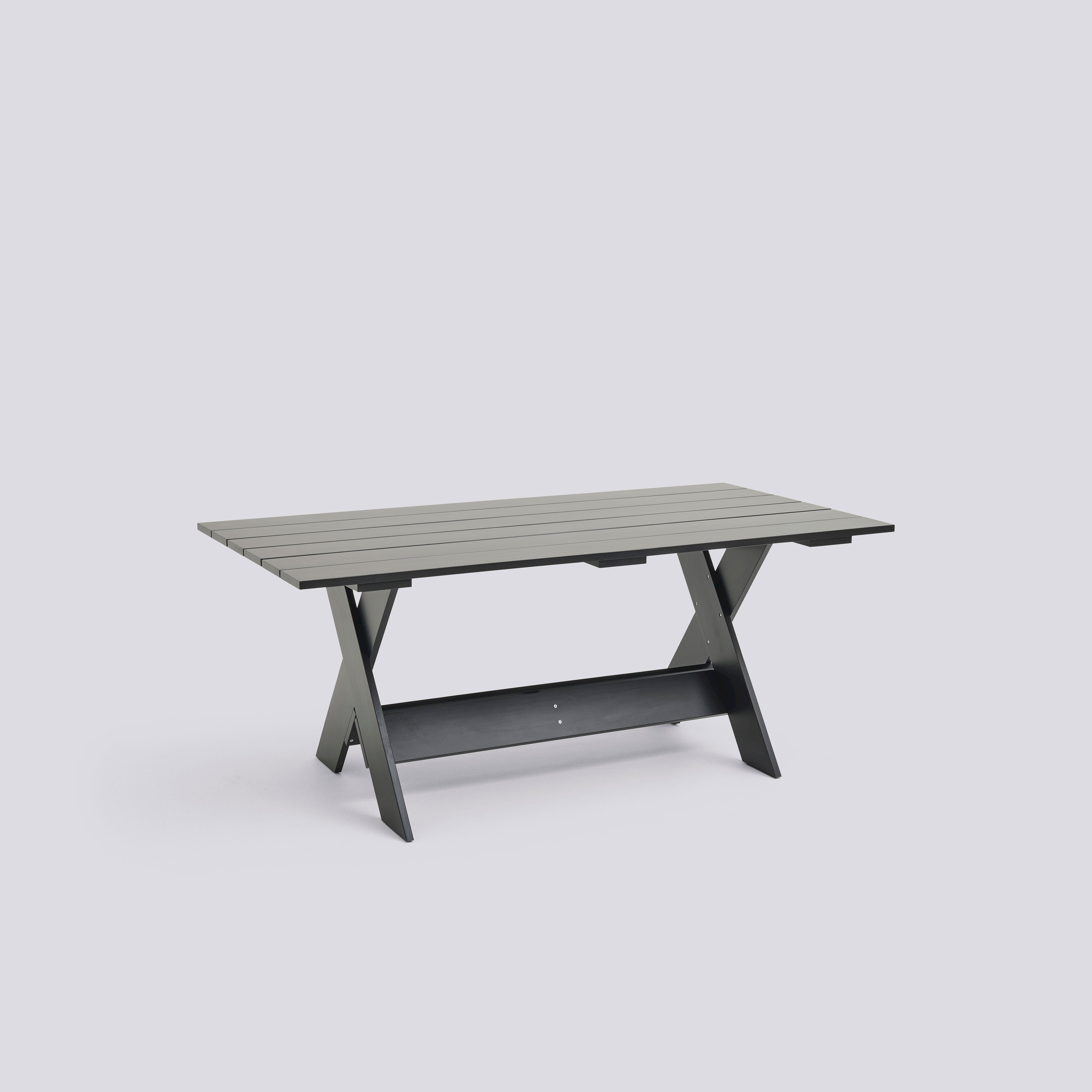 Crate Dining Table-L180 x W89,5 x H74,5-Black water-based lacquered pinewood
