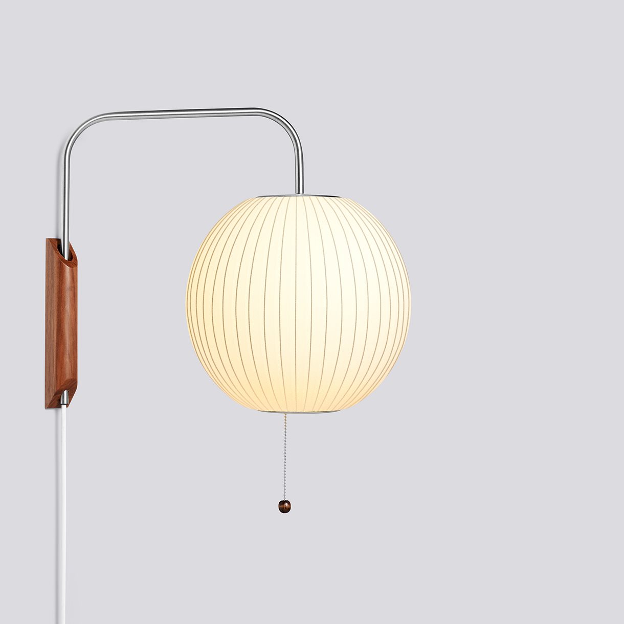  Nelson Ball Wall Sconce Cabled-Small-Off white