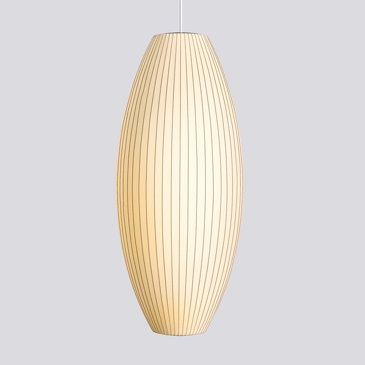 Nelson Cigar Bubble Pendant-Large-Off white