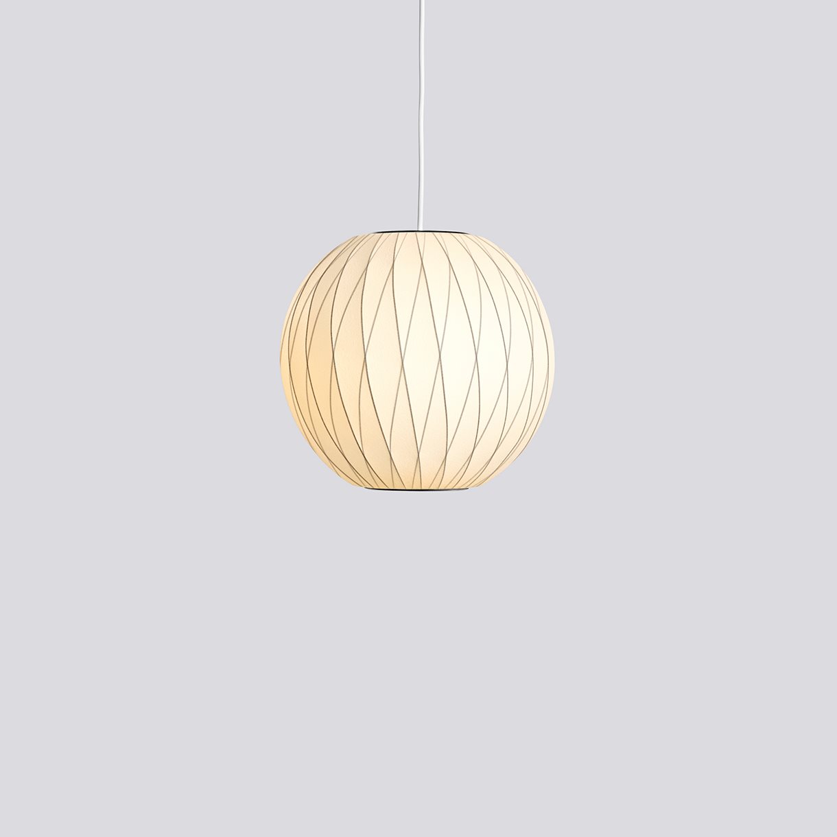Nelson Ball Crisscross Bubble Pendant-Small-Off white