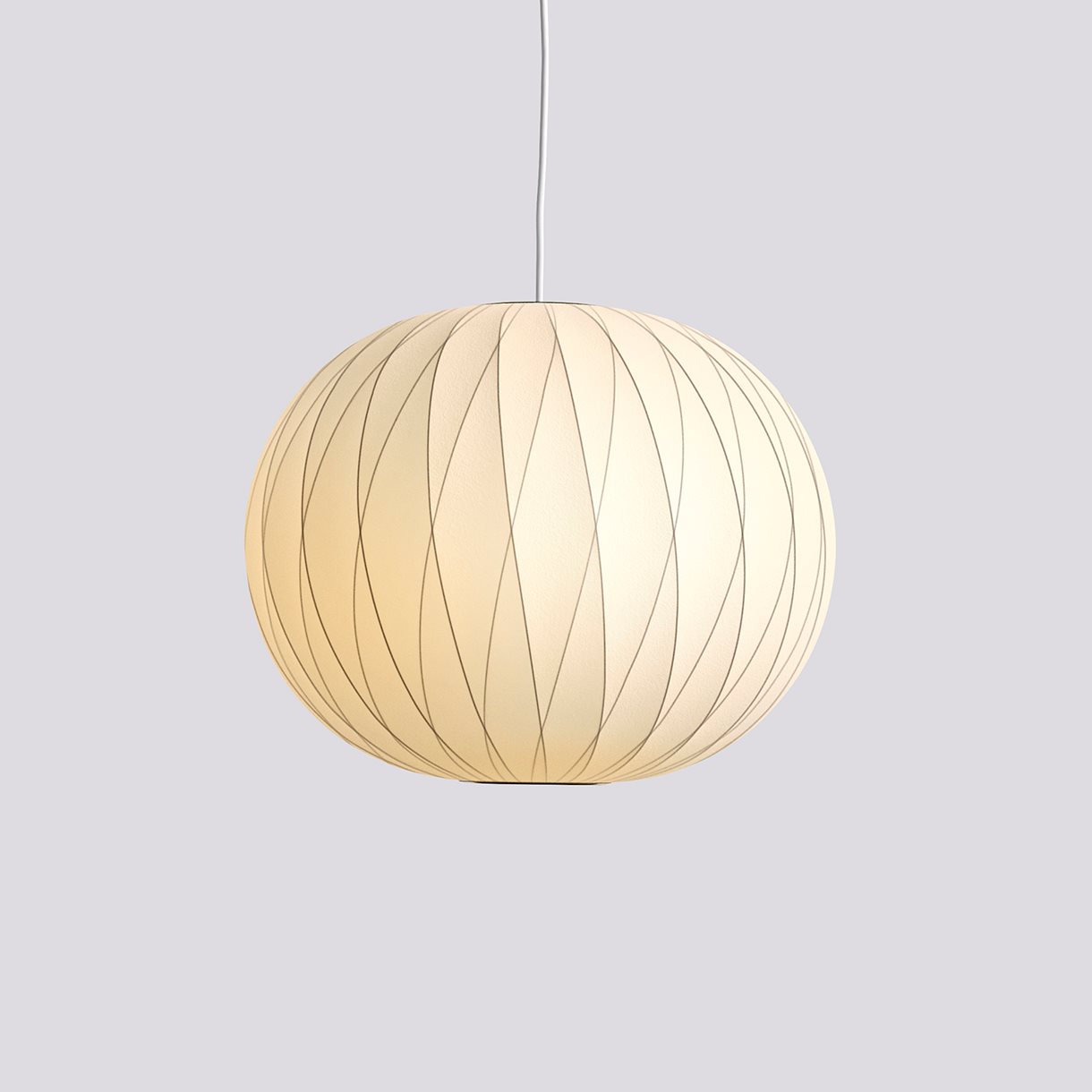 Nelson Ball Crisscross Bubble Pendant-Medium-Off white