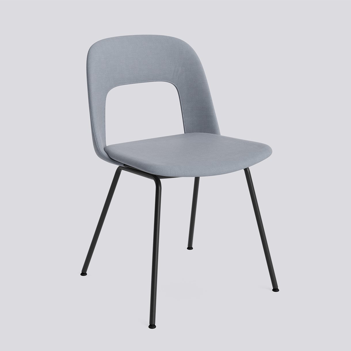 Layout Chair 114 Black powder coated steel 4 leg base Standard glider-Full upholstery-Naveli-143