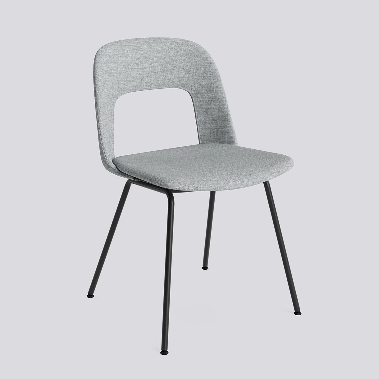 Layout Chair 114 Black powder coated steel 4 leg base Standard glider-Full upholstery-Remix-123