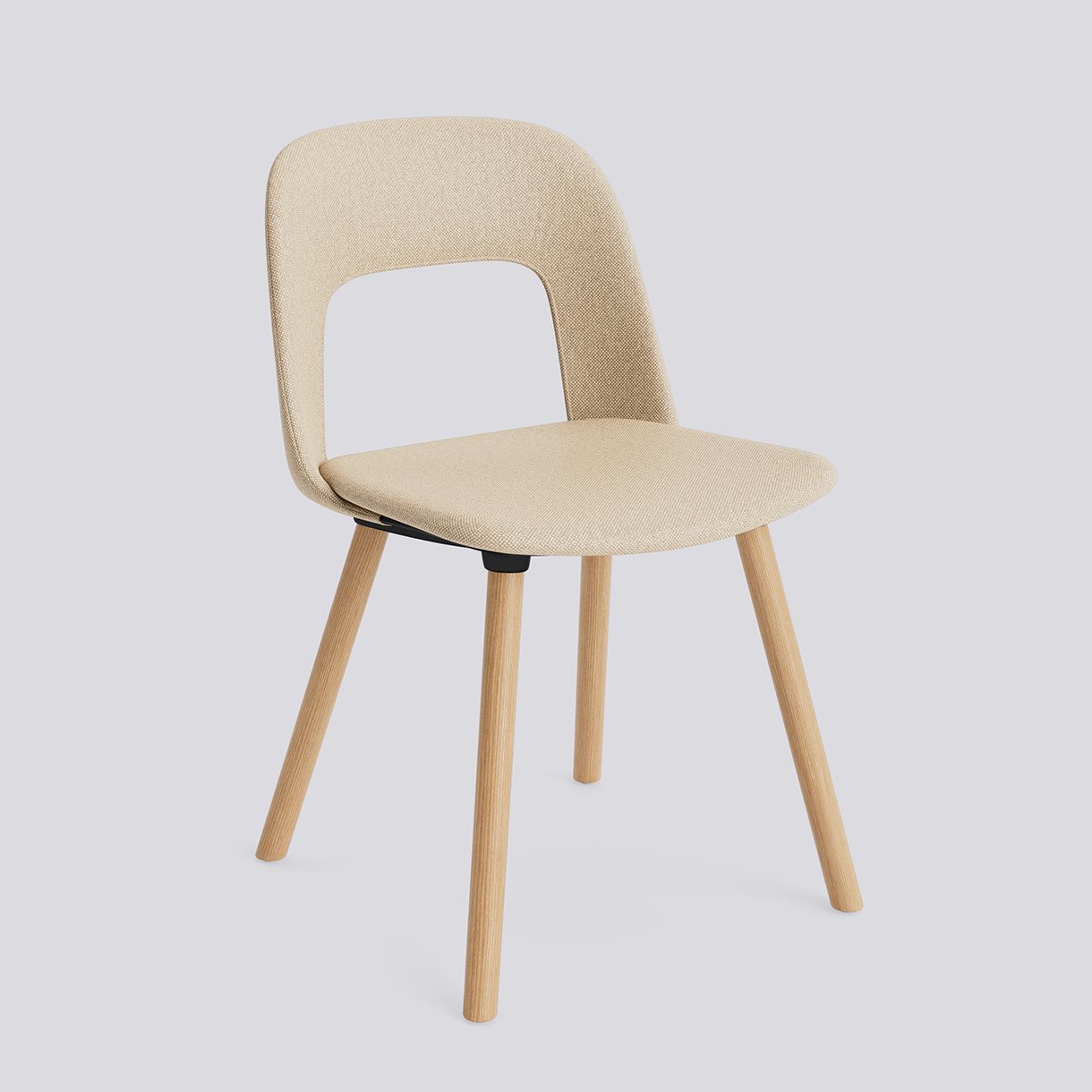 Layout Chair 124 Water-based lacquered solid oak 4 leg base Standard glider-Full upholstery-Hallingdal-220