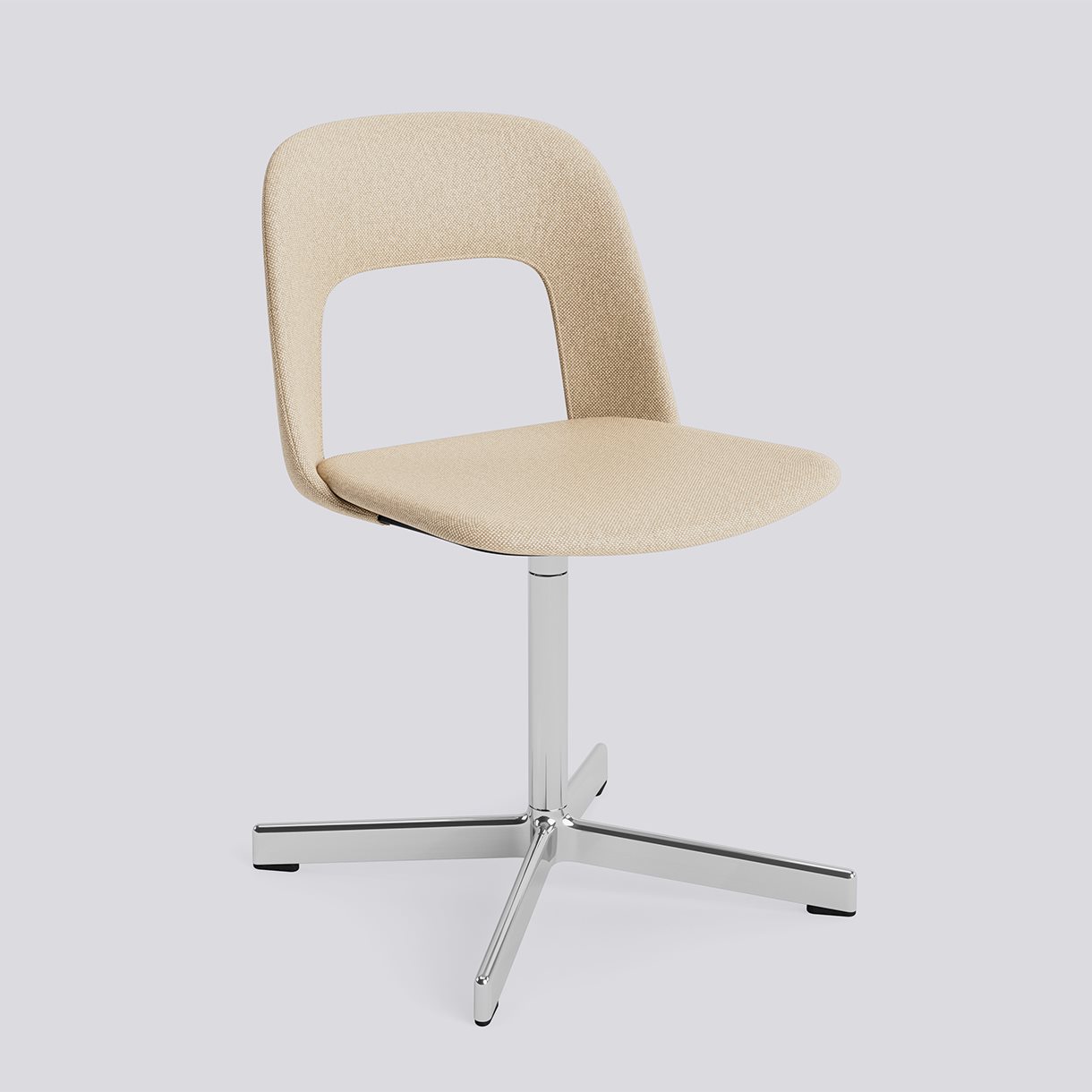  Layout Chair 134 Polished aluminium 4 star swivel base Standard glider-Full upholstery-Hallingdal-220