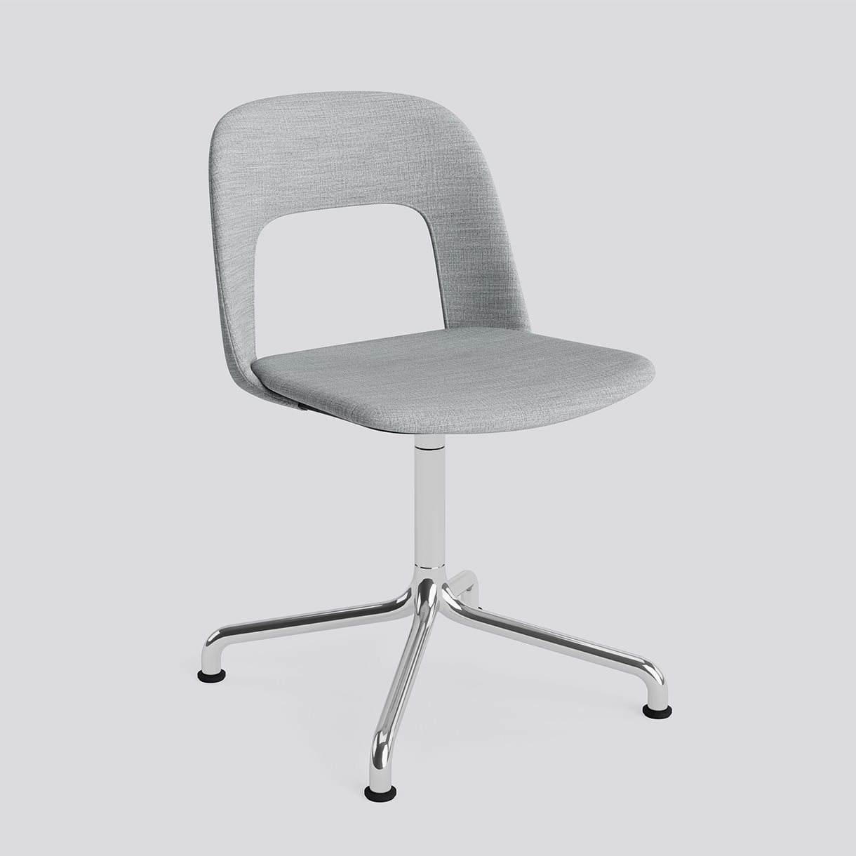  Layout Chair 154 Polished aluminium 4 star swivel arc base Standard glider-Full upholstery-Remix-123