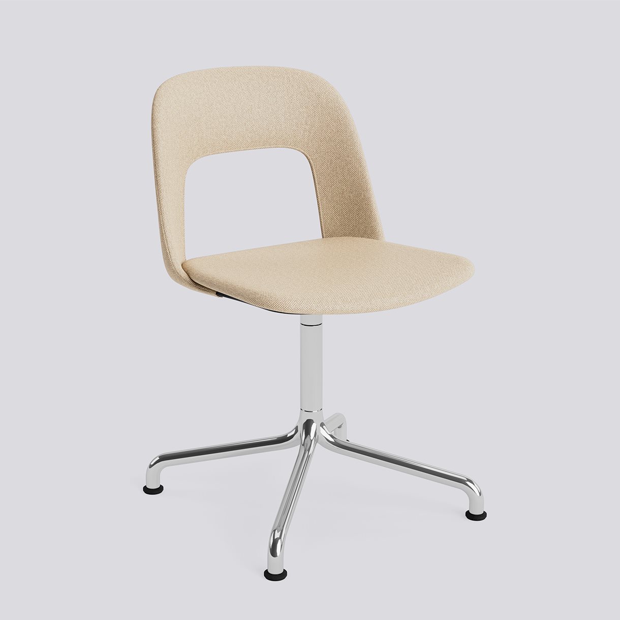 Layout Chair 154 Polished aluminium 4 star swivel arc base Standard glider-Full upholstery-Hallingdal-220
