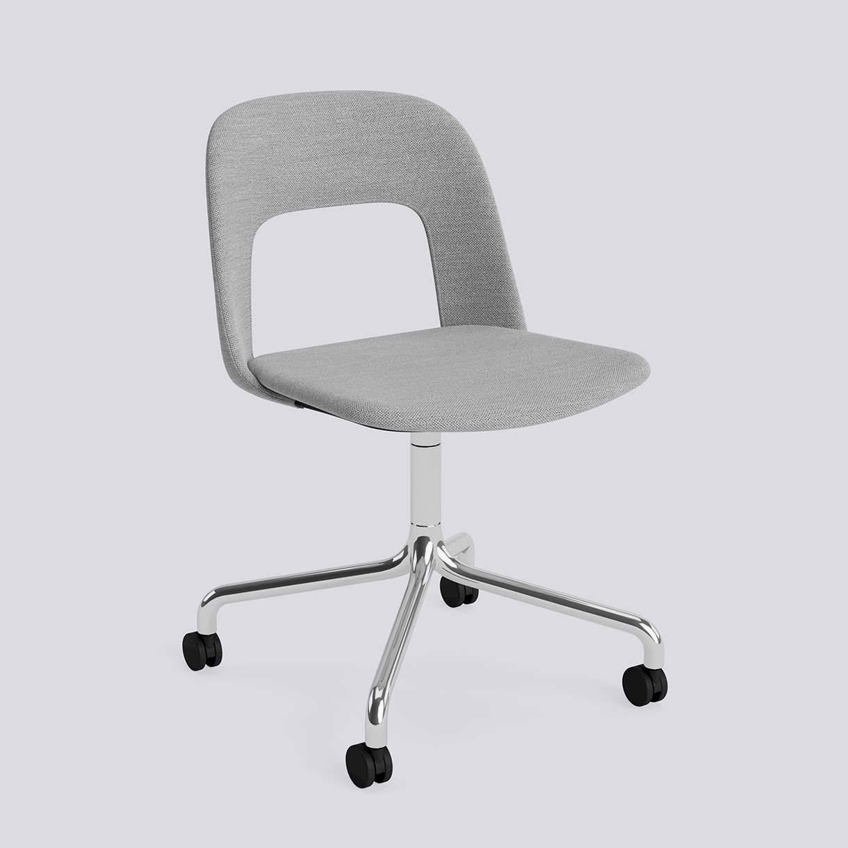  Layout Chair 164 Polished aluminium 4 star swivel arc Wheel base-Full upholstery-Mode-008