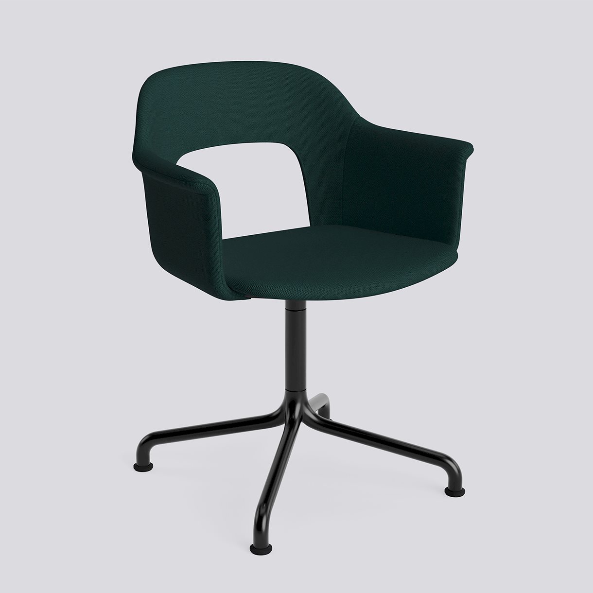  Layout Armchair 254 Black powder coated aluminium 4 star swivel arc base Standard glider-Full upholstery-Autumn-971
