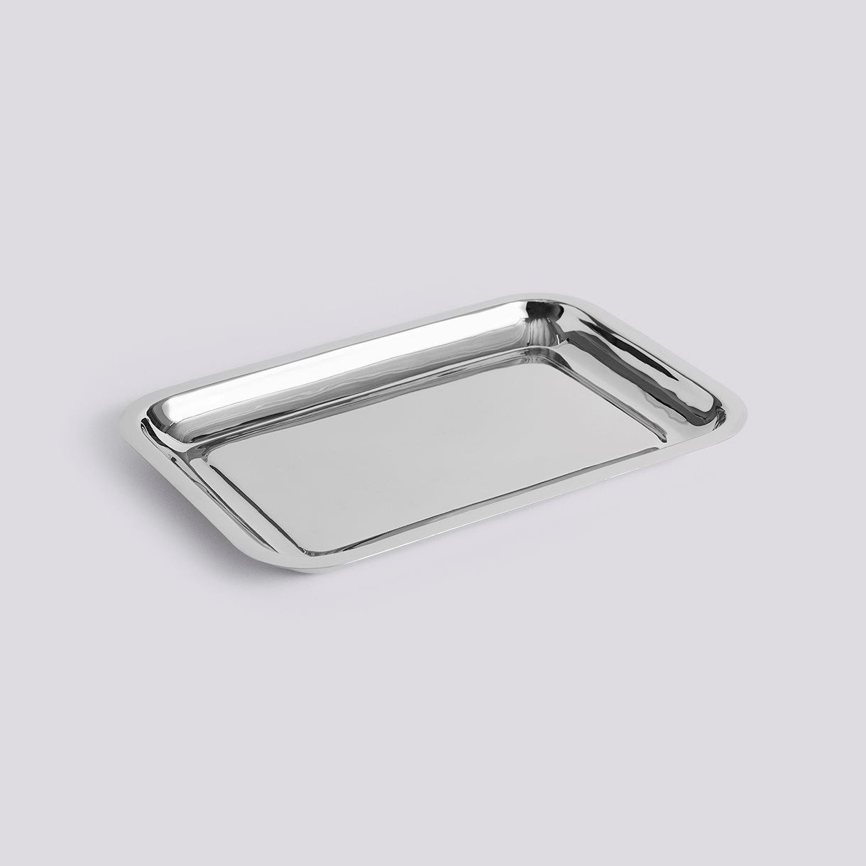  Essential Steel Rectangular Tray-Small-Stainless steel