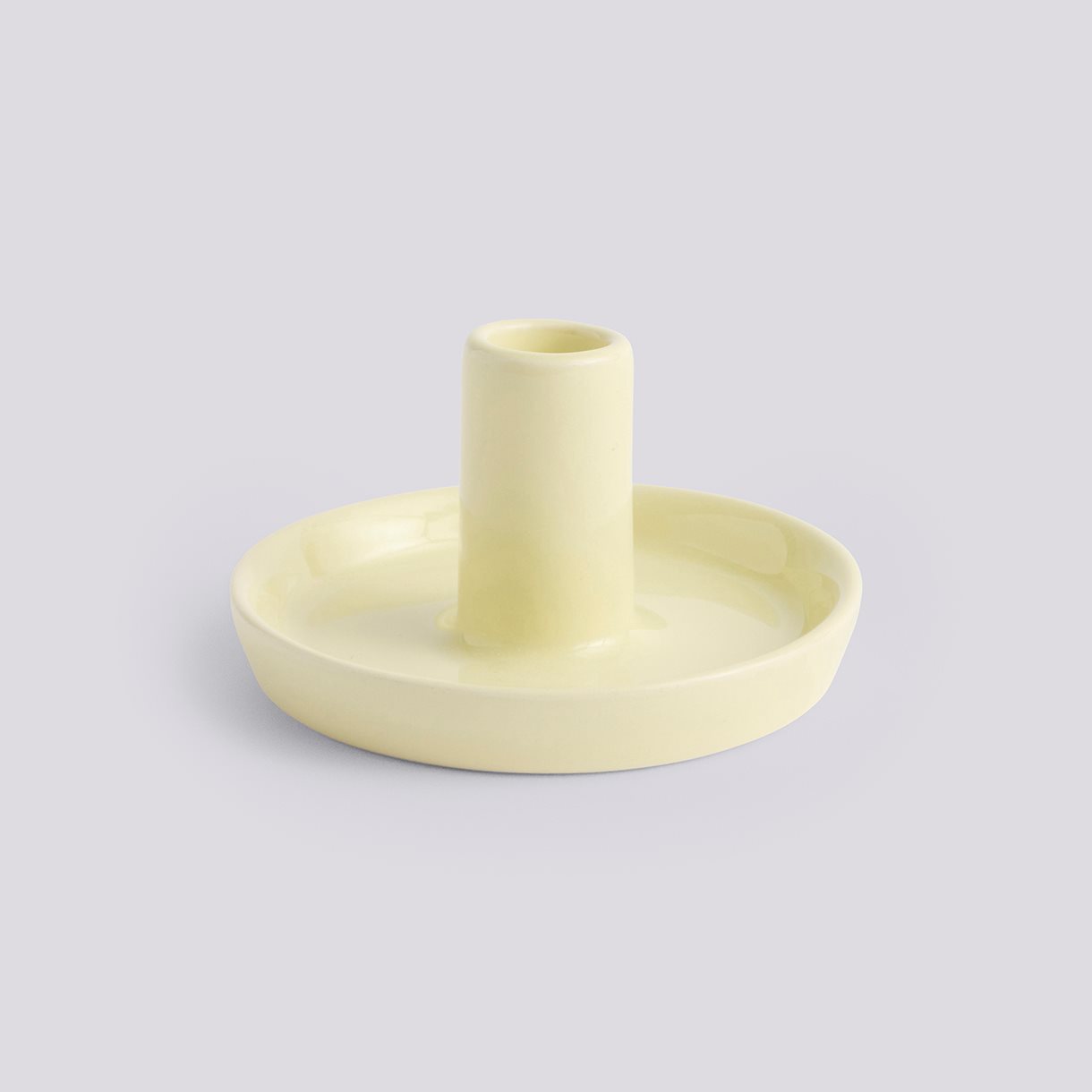 Disc Candleholder-X-Small Slim-Lime white