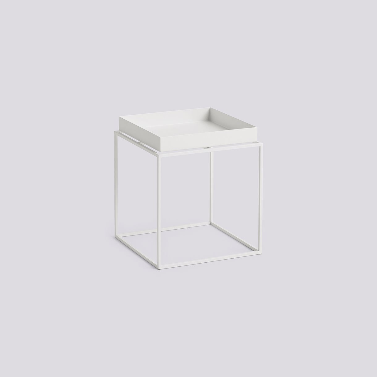 Tray Table-Small L30 x W30 x H34-White powder coated steel