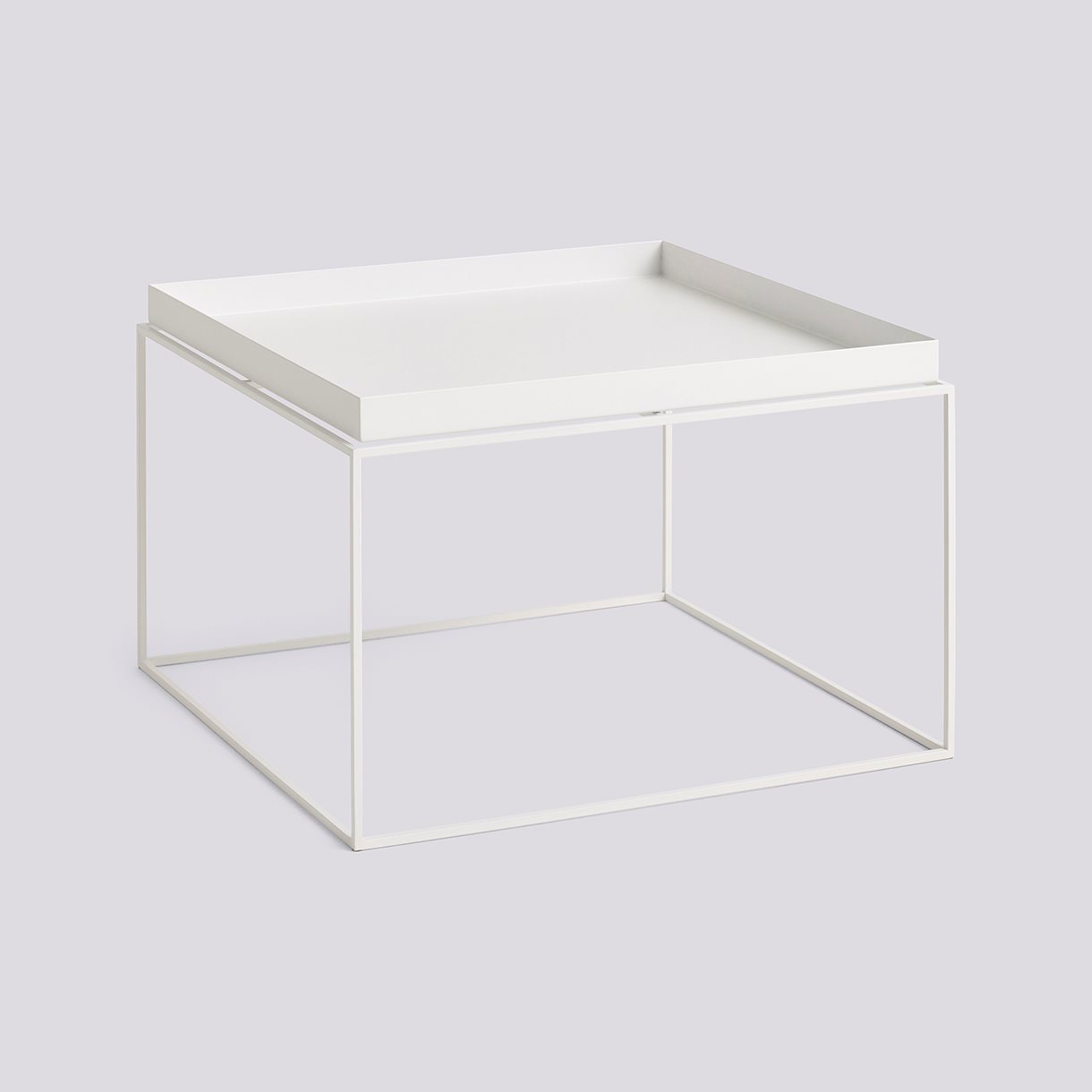 Tray Table-Coffee L60 x W60 x H39-White powder coated steel