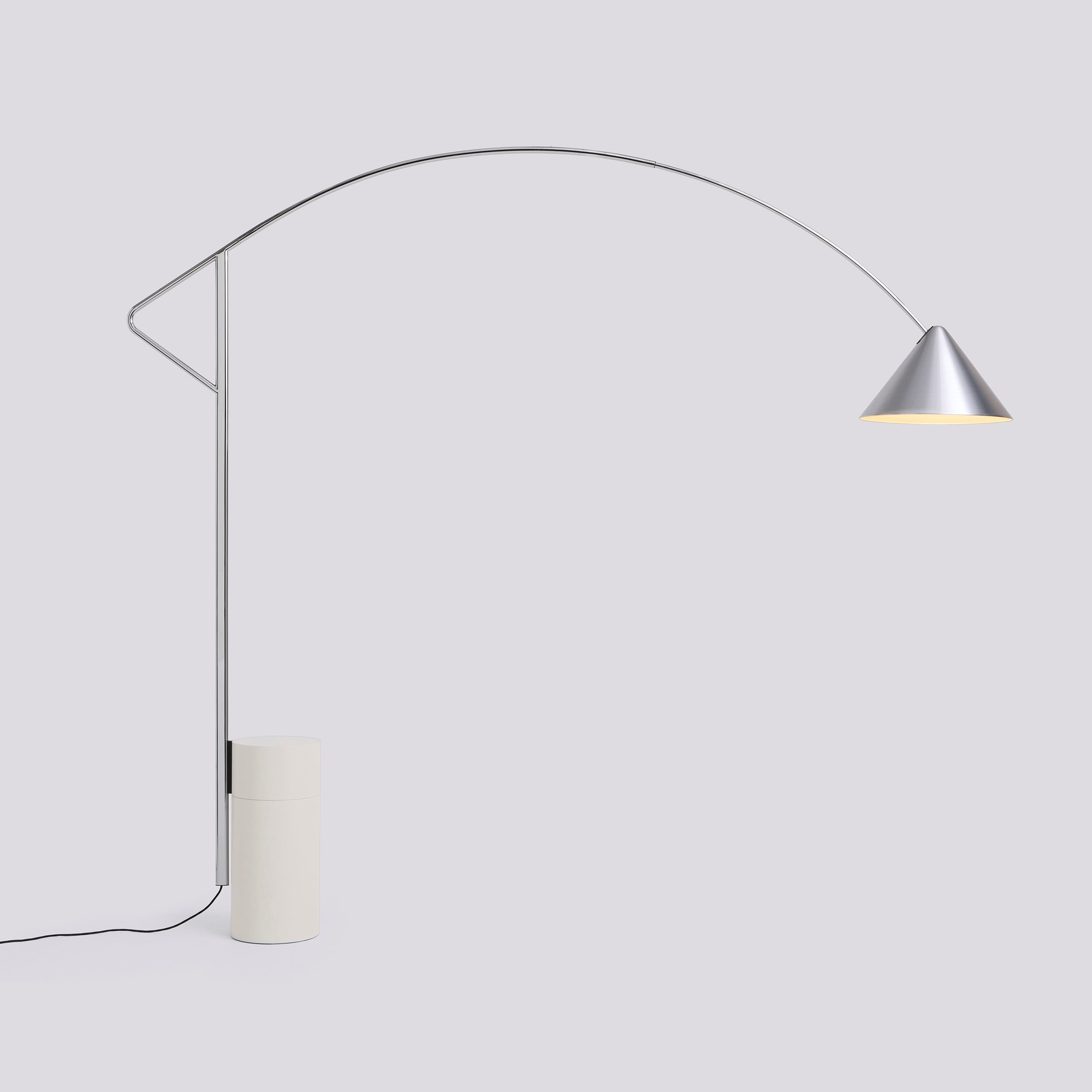 Compass Floor Lamp-Brushed aluminium