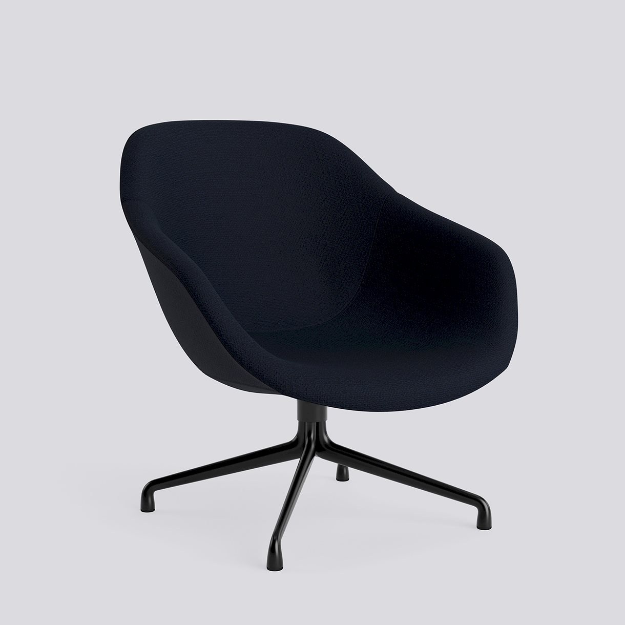  AAL81 Black powder coated aluminium 4 star swivel base-Full upholstery-Maglia-Blue black