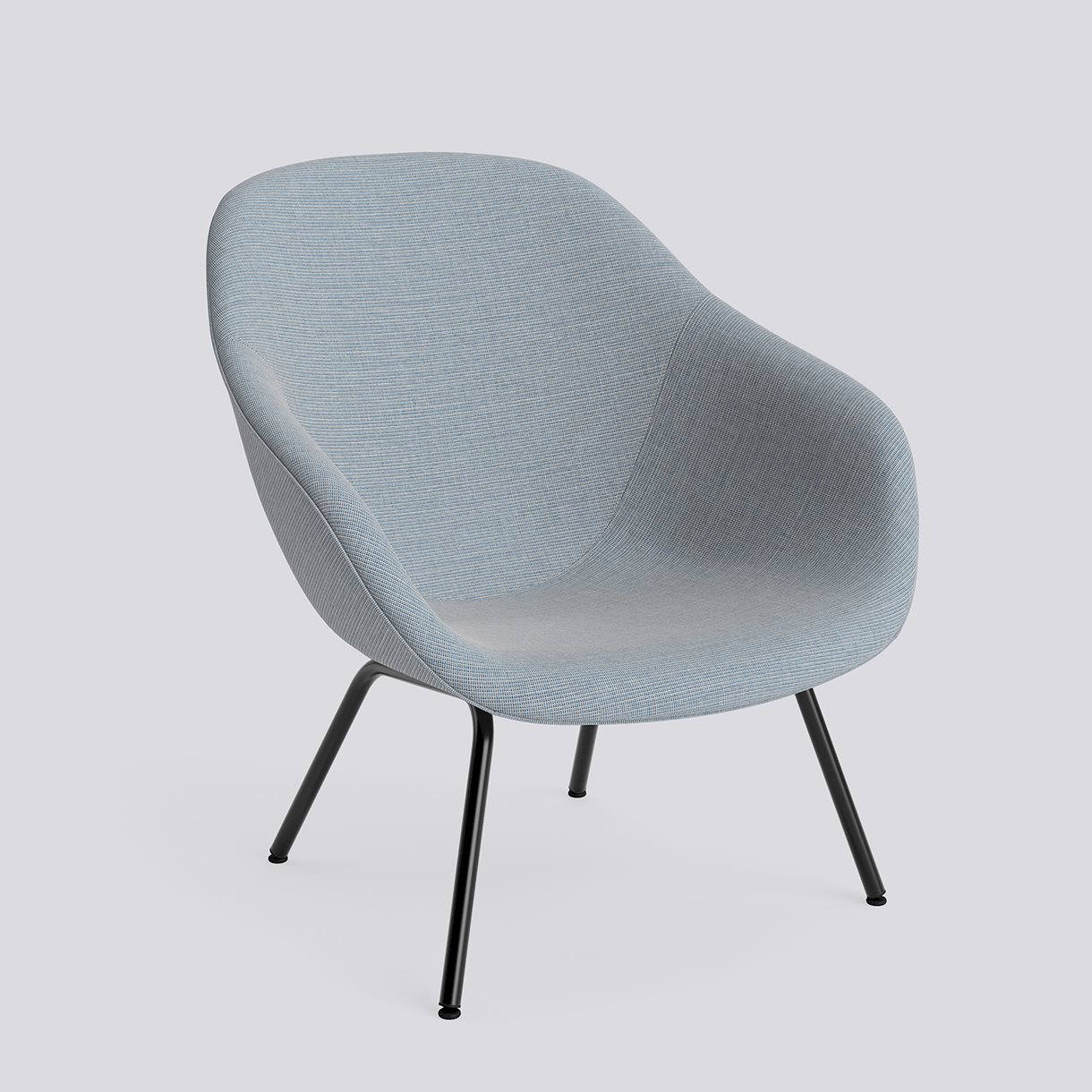 AAL87 Black powder coated steel 4 leg base Standard glider-Full upholstery-Naveli-723