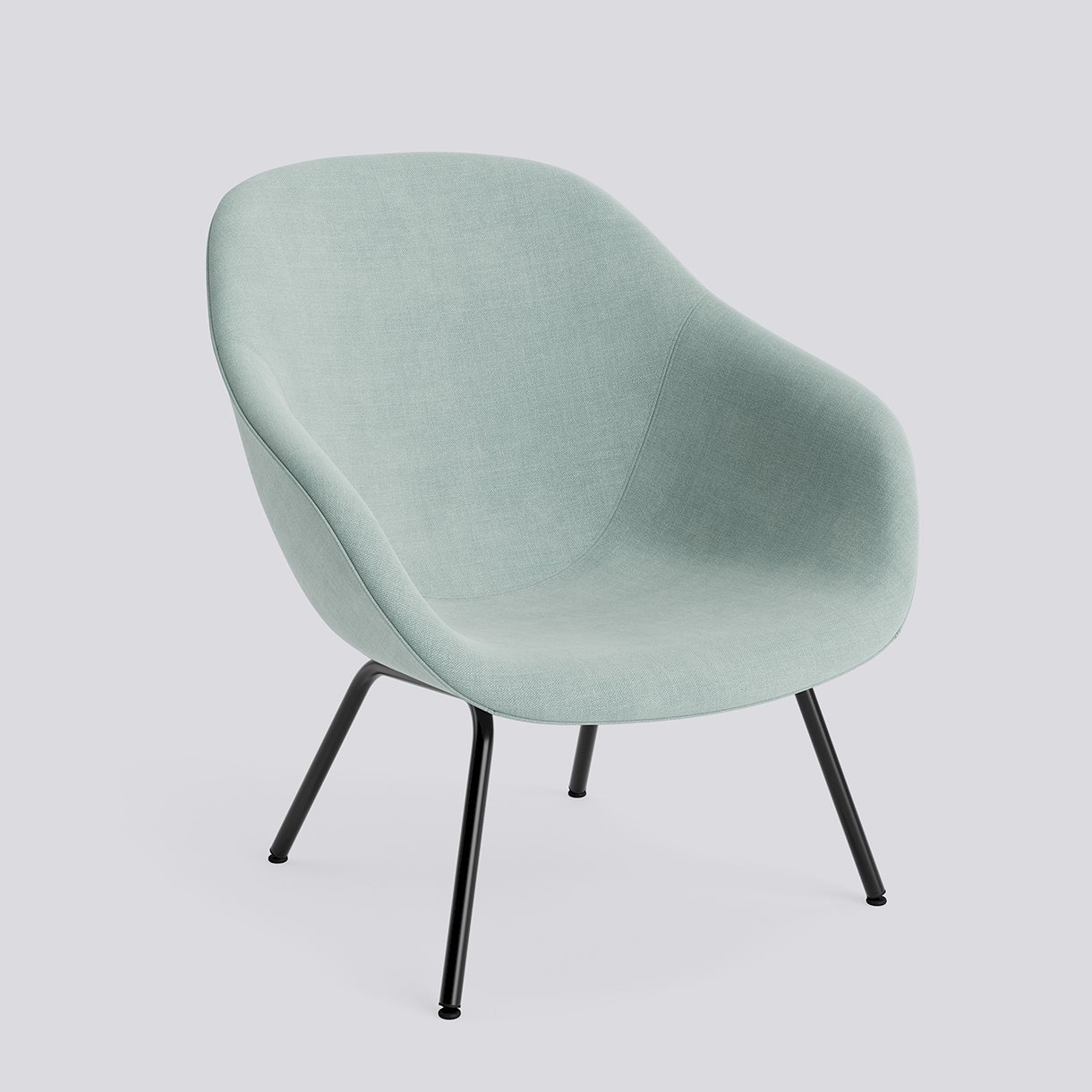  AAL87 Black powder coated steel 4 leg base Standard glider-Full upholstery-Linara-499