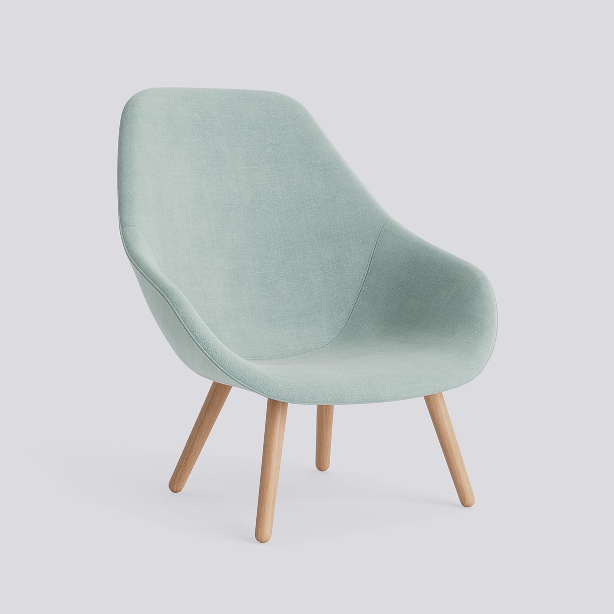  AAL92 Water-based lacquered solid oak 4 leg base-Full upholstery-Linara-499