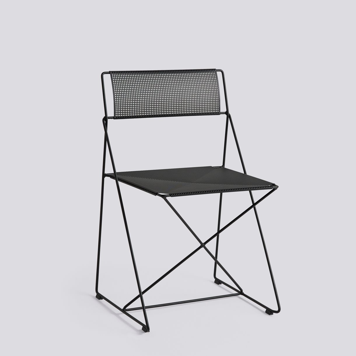  X-Line Chair Black powder coated steel base 2.0-Black powder coated seat/back