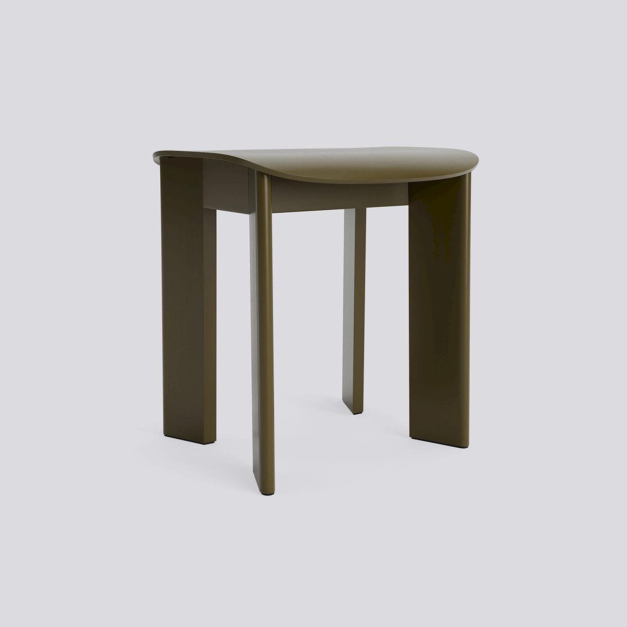 Chisel 10 Stool Standard glider-Green umber lacquered beech-None-None